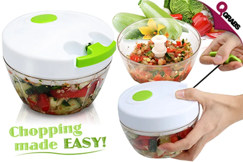 From QR29 Cut Up Your Veggies, Herbs & More with a Hand-Powered String Chopper! (Up to QR90 Value)